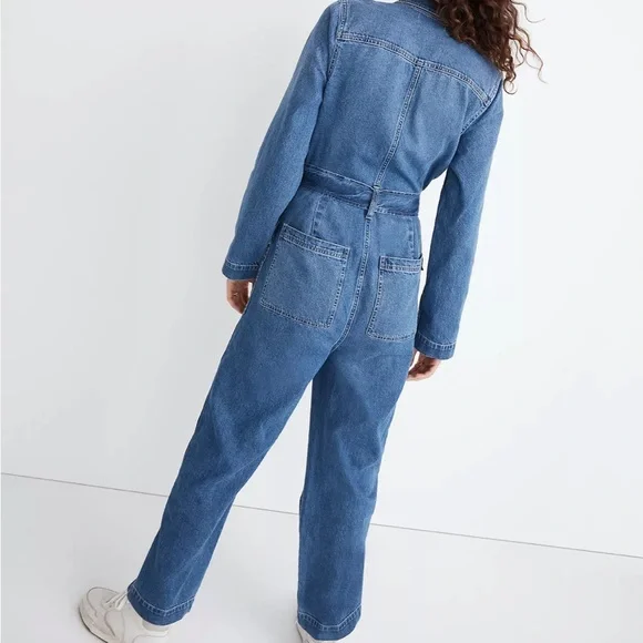 Madewell Denim Tie-Waist Jumpsuit in Claireville Wash - Picture 4 of 5